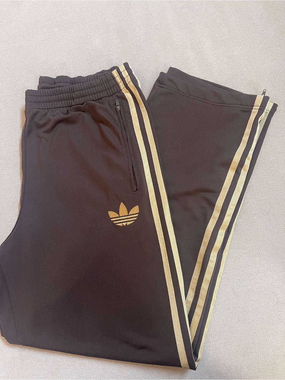 Adidas Men's Joggers with Gold Stripes